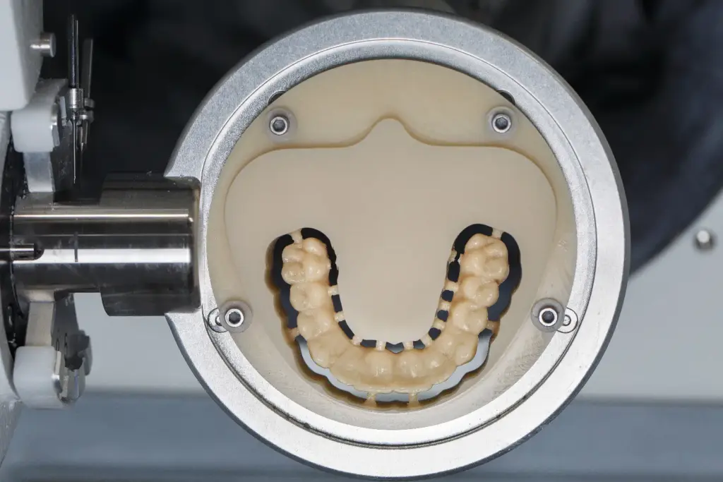 Digital denture being made